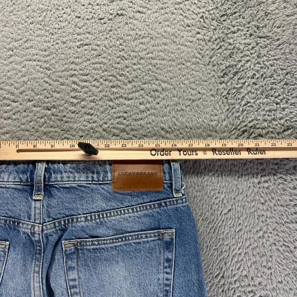 Lucky Brand Jeans Womens 8 Blue Cotton Denim Boyfriend Relaxed Faded Workwear - Picture 9 of 12
